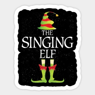 Singing Elf Family Matching Christmas Group Funny Gift Sticker